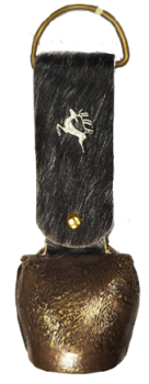 Glocke antik Filzband Hirsch 5cm